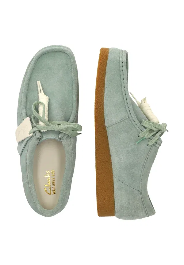 Ботинки Wallabeeevo lace ups Clarks, бирюзовый — фото 3