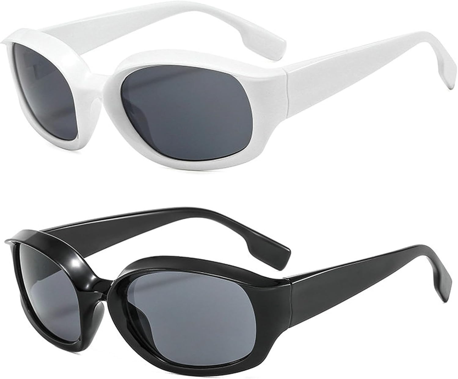 

Солнцезащитные очки большого размера для женщин и мужчин, роскошные очки-маска в крупной оправе, защитные очки с плоским верхом и прозрачными линзами, защита от УФ-излучения UV400 helena, Black+white