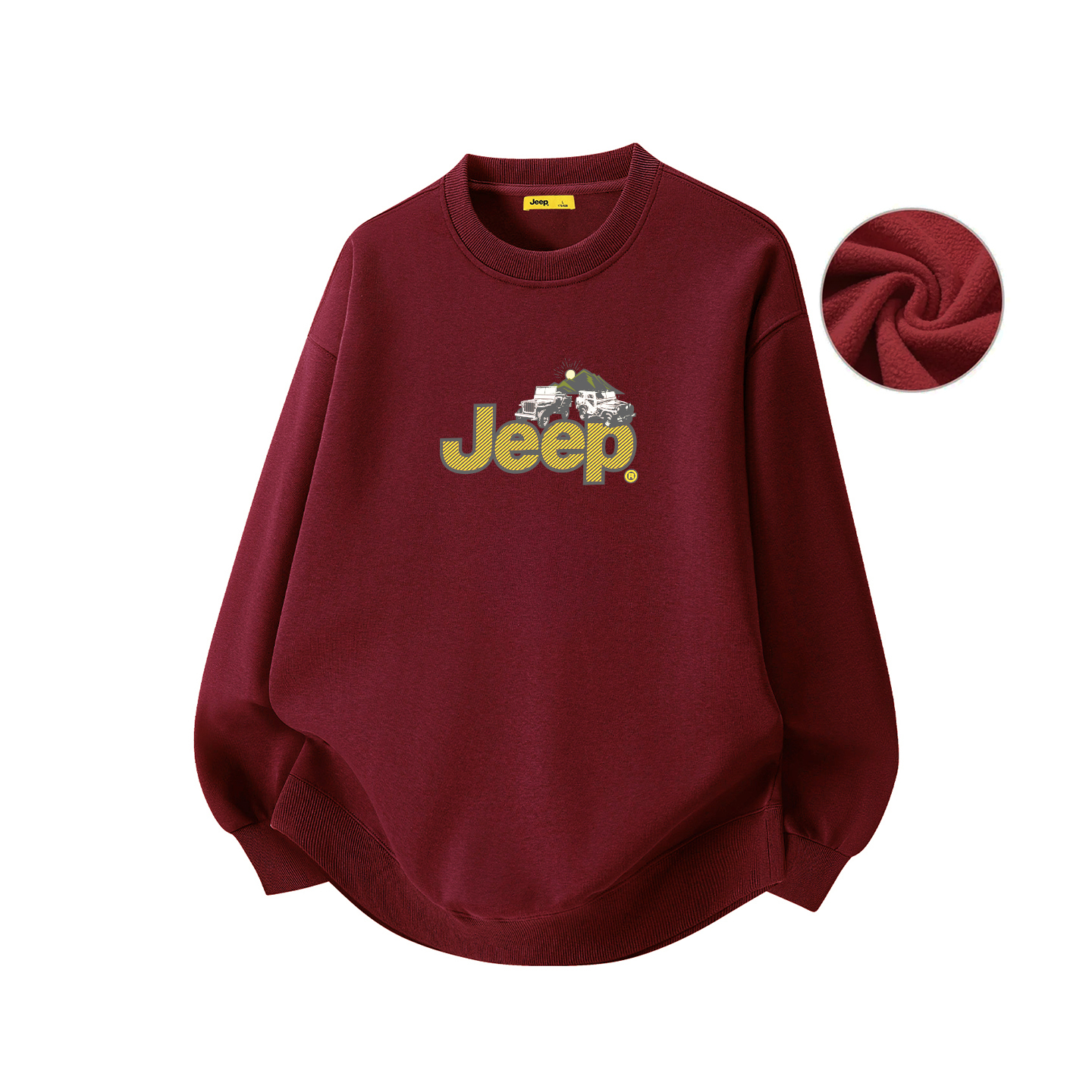 

Свитшот Moxima Lifestyle Unisex Jeep, burgundy (upgraded fleece-lined)
