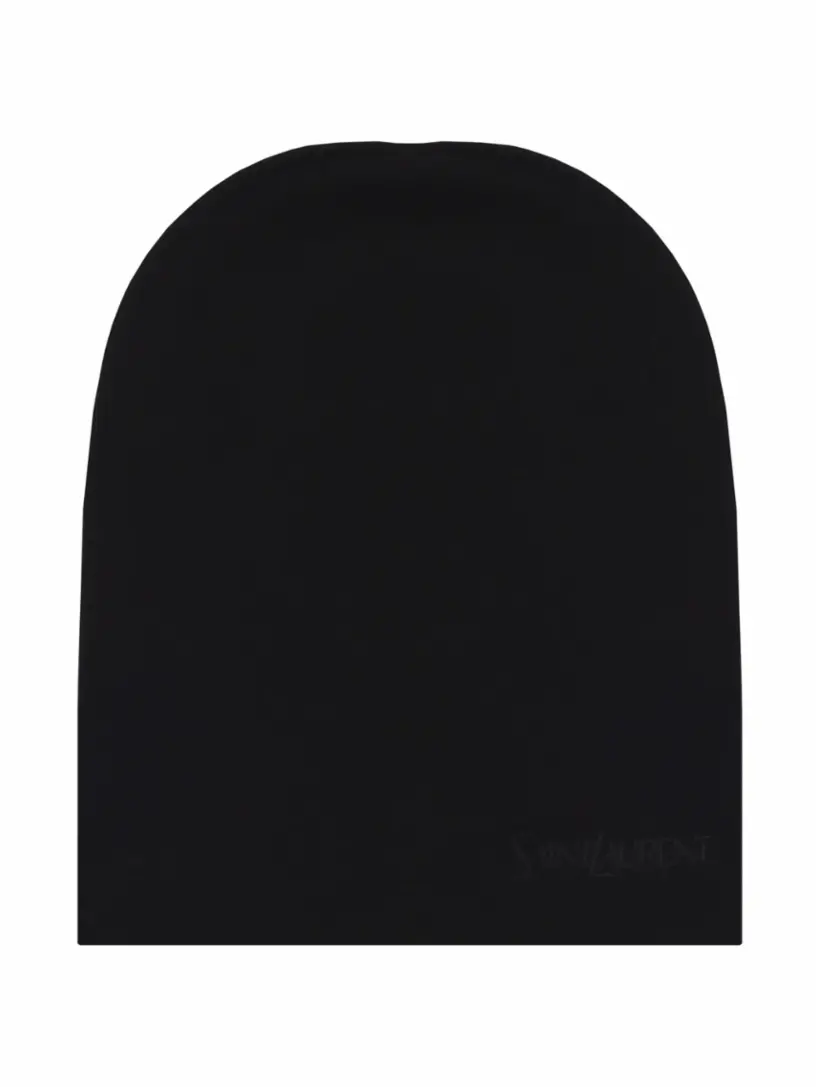 

Кашемировая шапка с логотипом Saint Laurent, черный