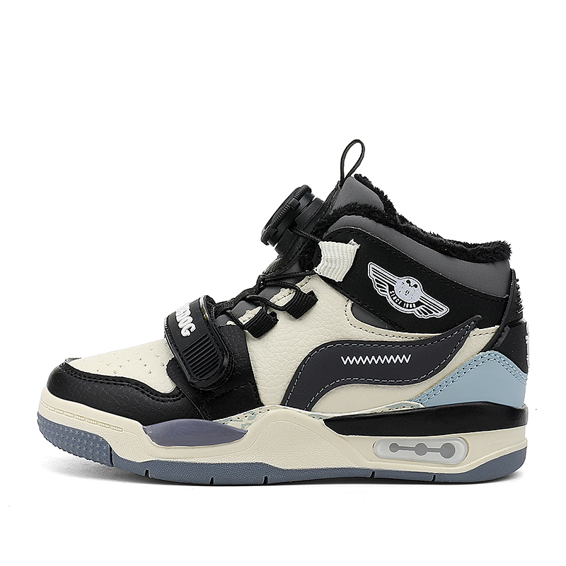 

Кроссовки детские с антискользящей амортизацией, теплые, высокие BOBDOG, серый