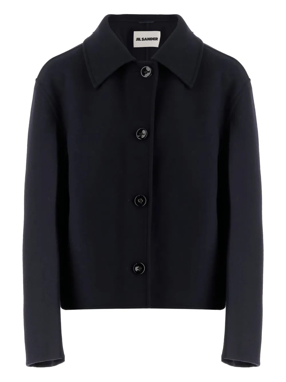 

Шерстяное пальто на пуговицах JIL SANDER, синий