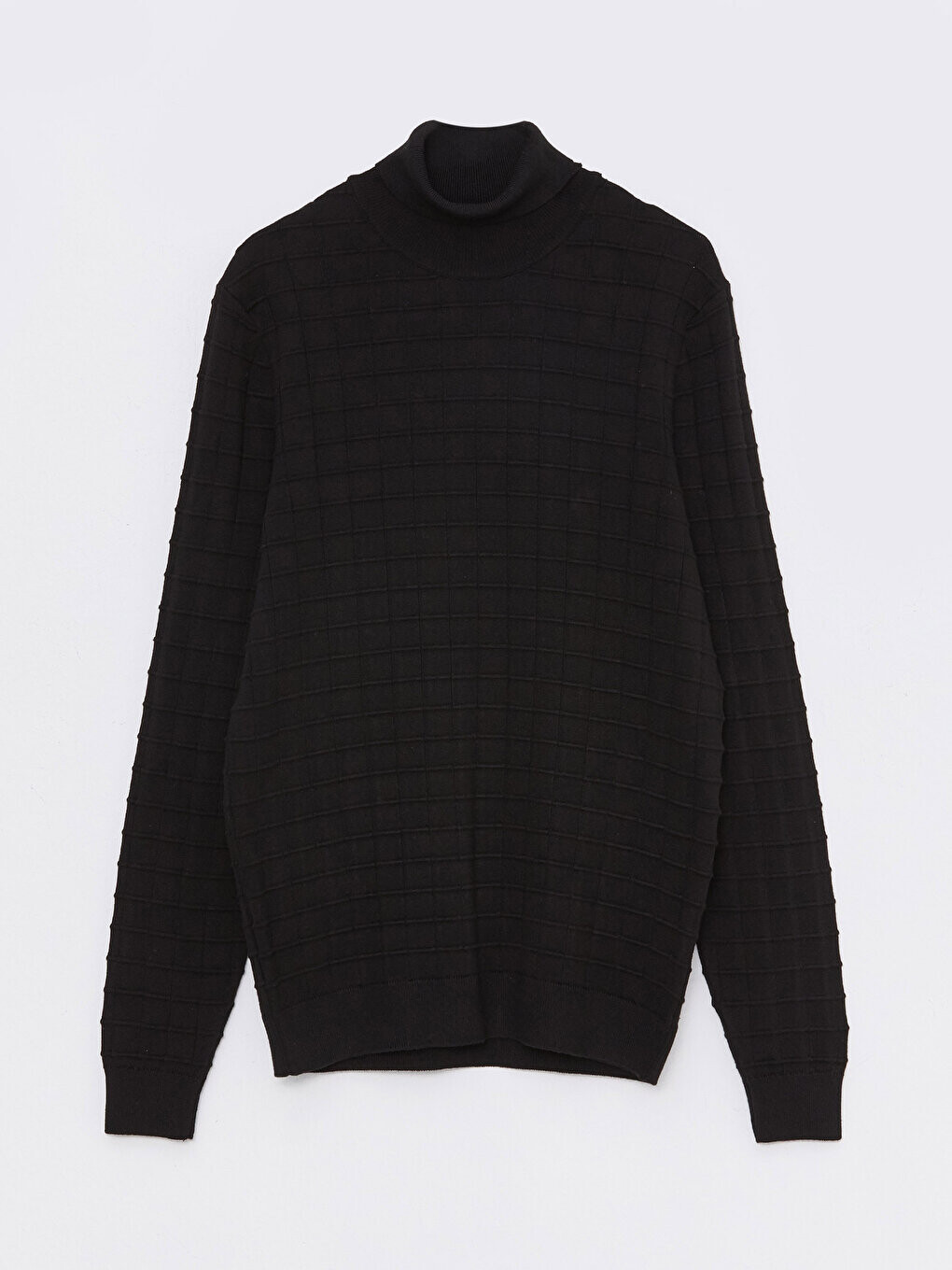 

Мужской трикотажный свитер с высоким воротником и длинными рукавами LCWAIKIKI Classic, новый черный