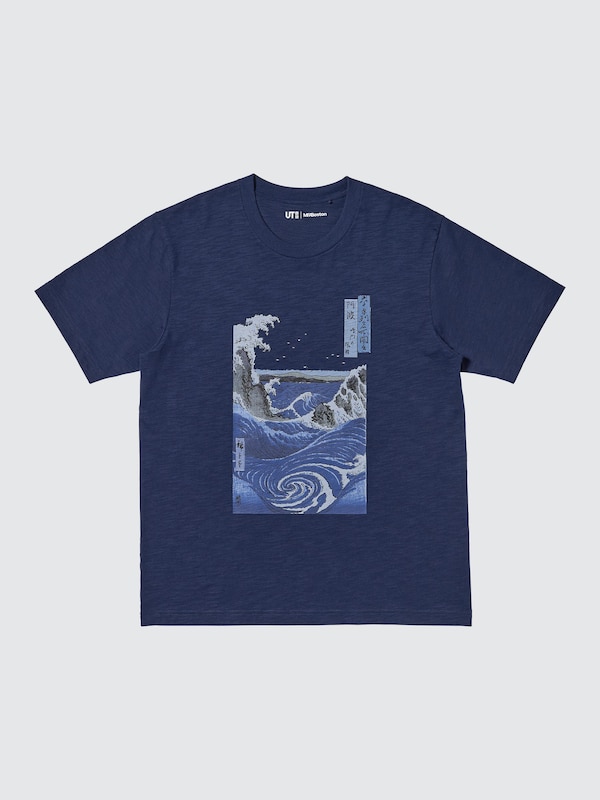 Футболка UT с графикой Ukiyo-E Uniqlo, 69 navy — фото 3