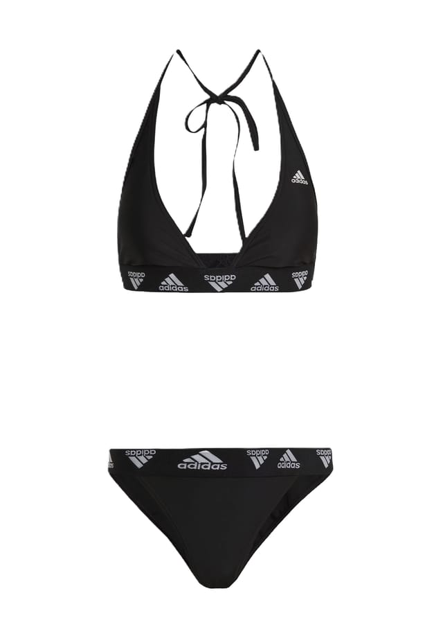 

Детали логотипа бикини с халтернеком Adidas, черный
