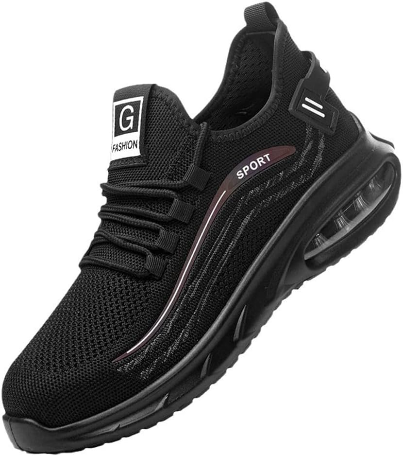 

Стальные ботинки с защитным носком для мужчин и женщин, удобные, дышащие ботинки, проколоустойчивые, с мягкой стальног носком, кроссовки Hdmgcr, черный