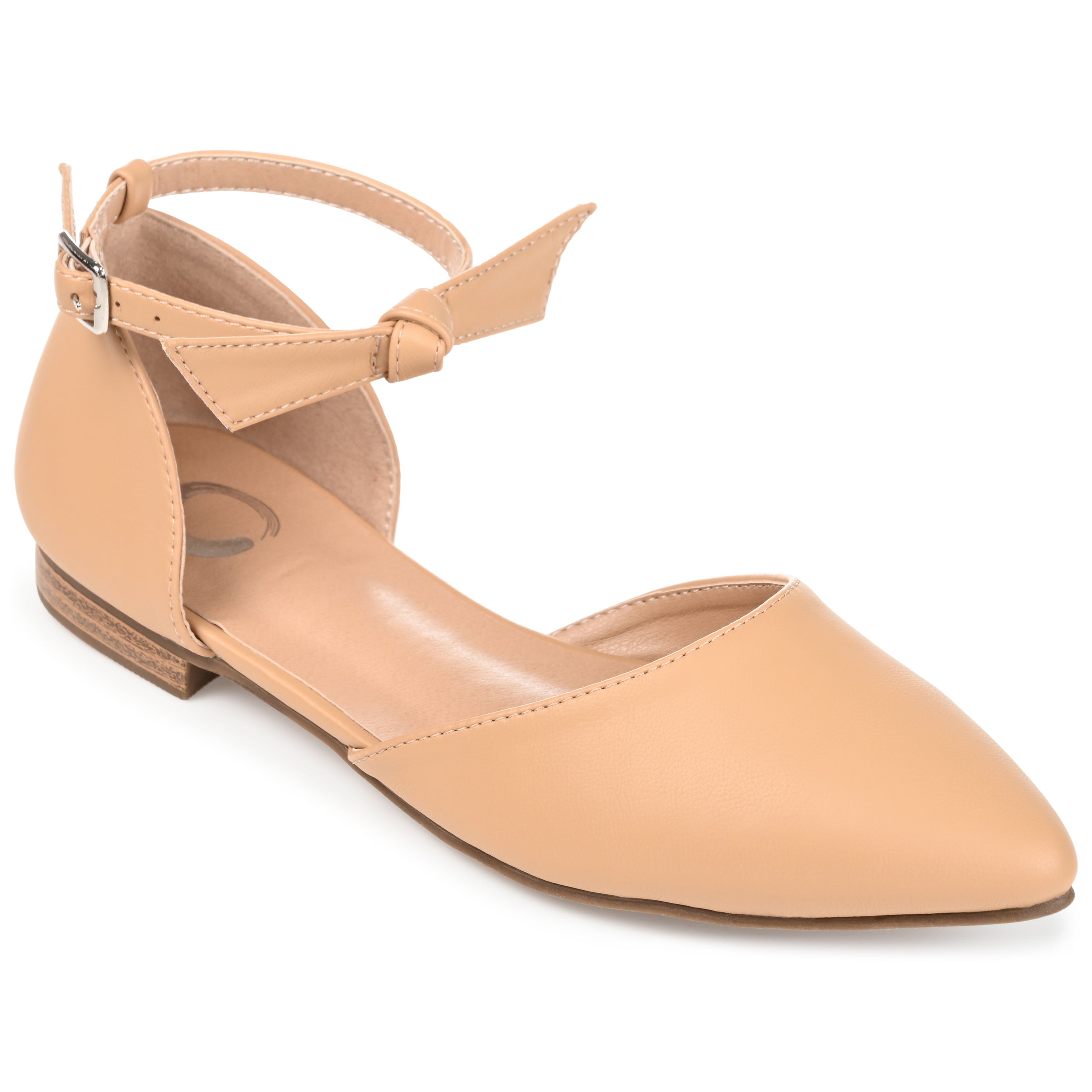 Journee Collection Женские балетки Vielo с миндалевидным носком и пряжкой, Tan