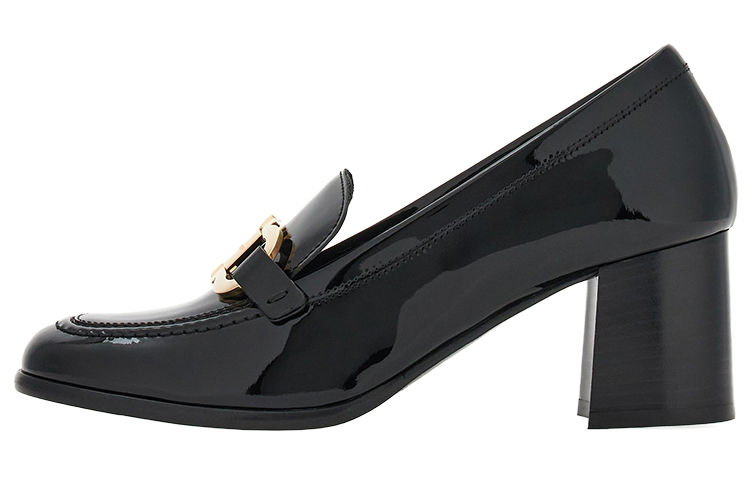 Туфли-лодочки из лакированной кожи с пряжкой Gancini, 60 мм Ferragamo, Black
