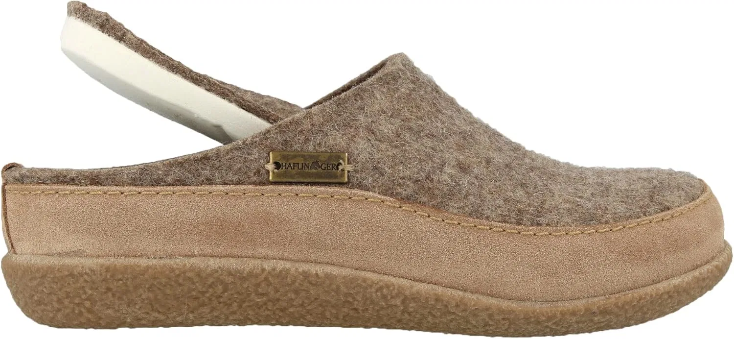 HAFLINGER Blizzard Skane Фетровые тапочки на резиновой подошве унисекс, Peat — фото 3
