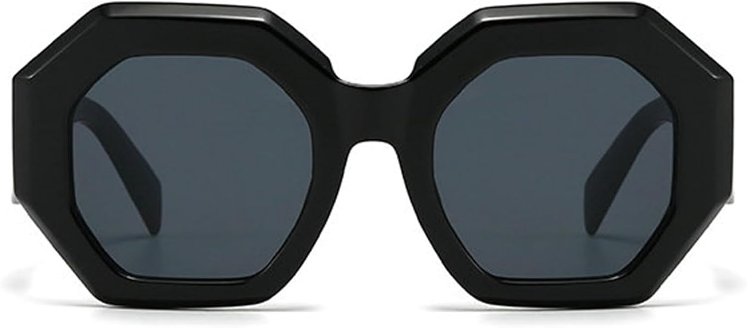 

Солнцезащитные очки Helena Retro Polygon Square для женщин, дизайнерские, черные, с градиентным переходом цвета, защита от УФ-излучения UV400, для мужчин, толстая оправа, C1