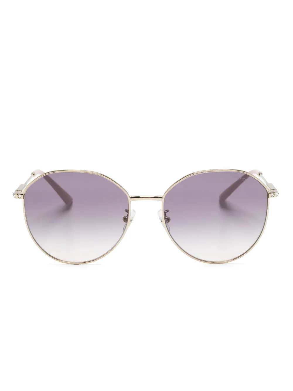 

Солнцезащитные очки в массивной оправе с кристаллами Jimmy Choo Eyewear, золотой
