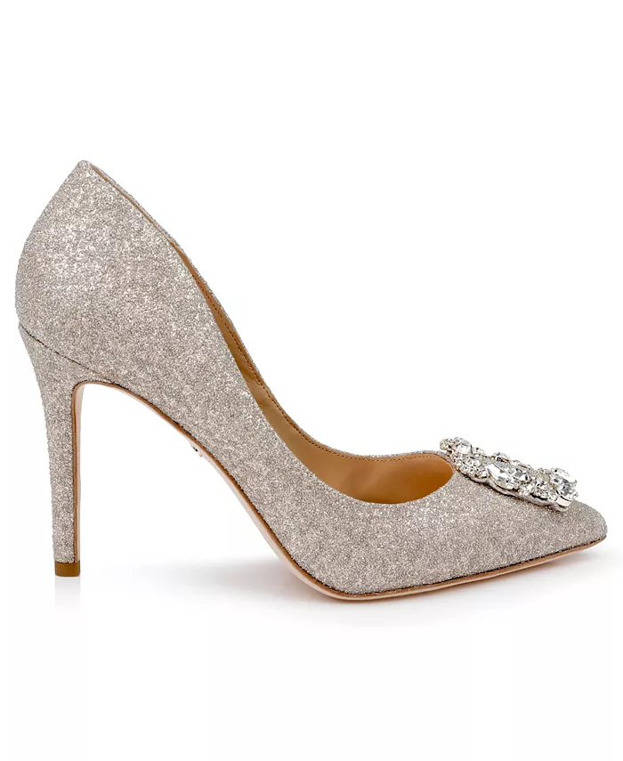 Женские вечерние туфли Cher Badgley Mischka, коричневый/бежевый — фото 2