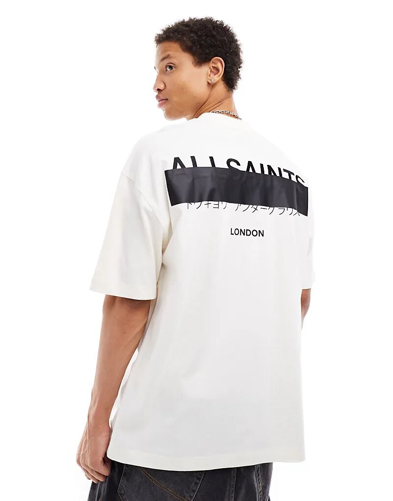 

Футболка Redact oversize с вышитым логотипом белого цвета AllSaints