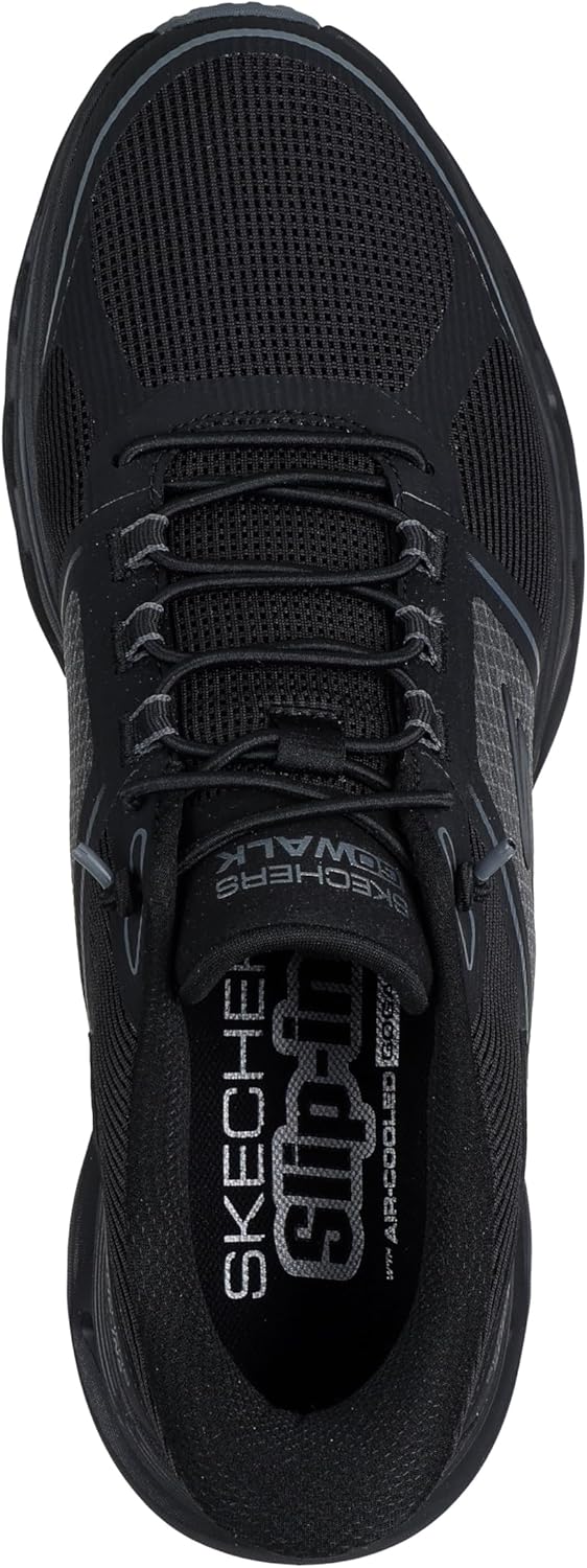 Мужские кроссовки Skechers Go Walk Glide Step 2.0 с легким надеванием от Zalor, черный — фото 3