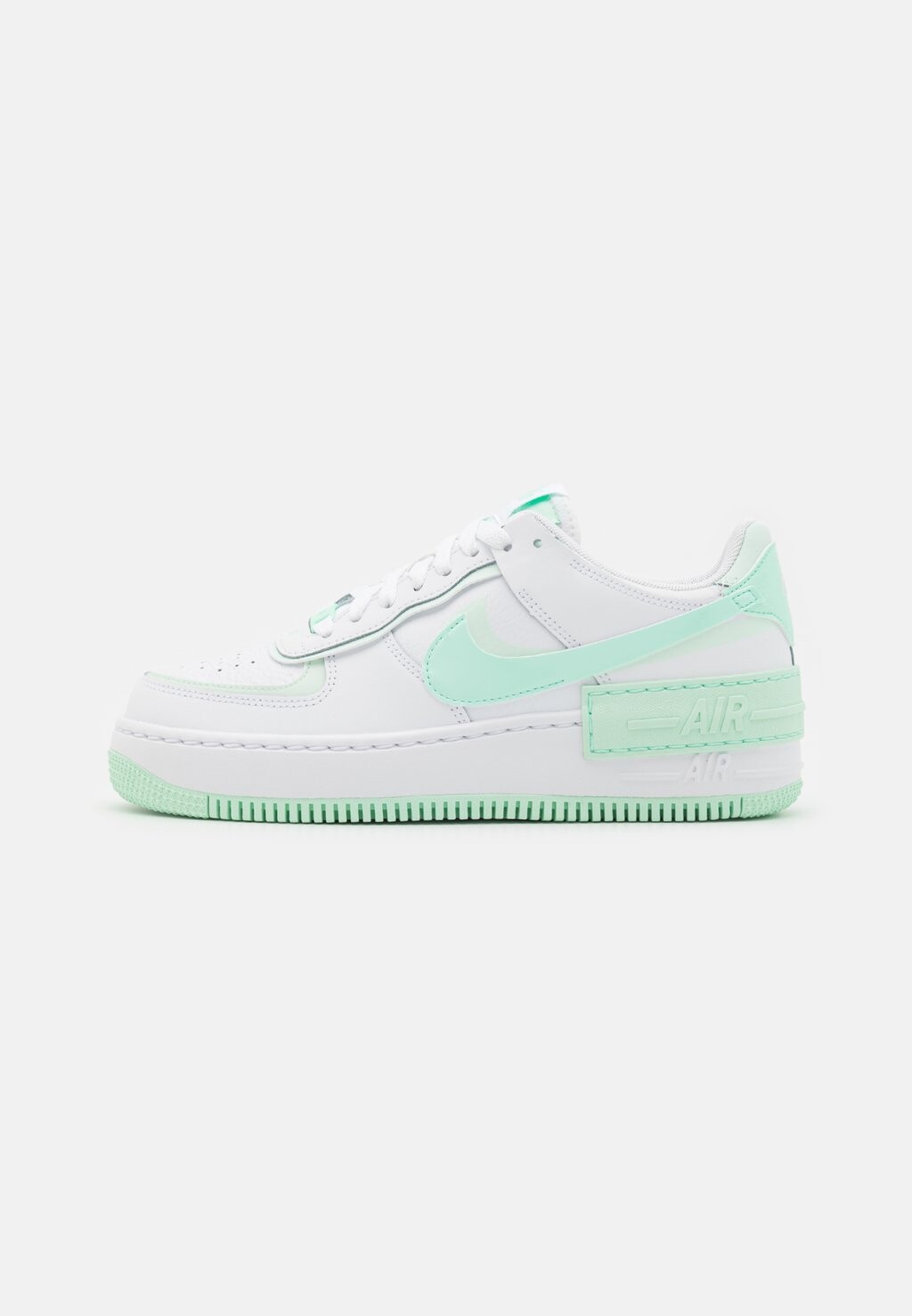 

Низкие кроссовки Af1 Shadow Nike, цвет white/mint foam/barely green