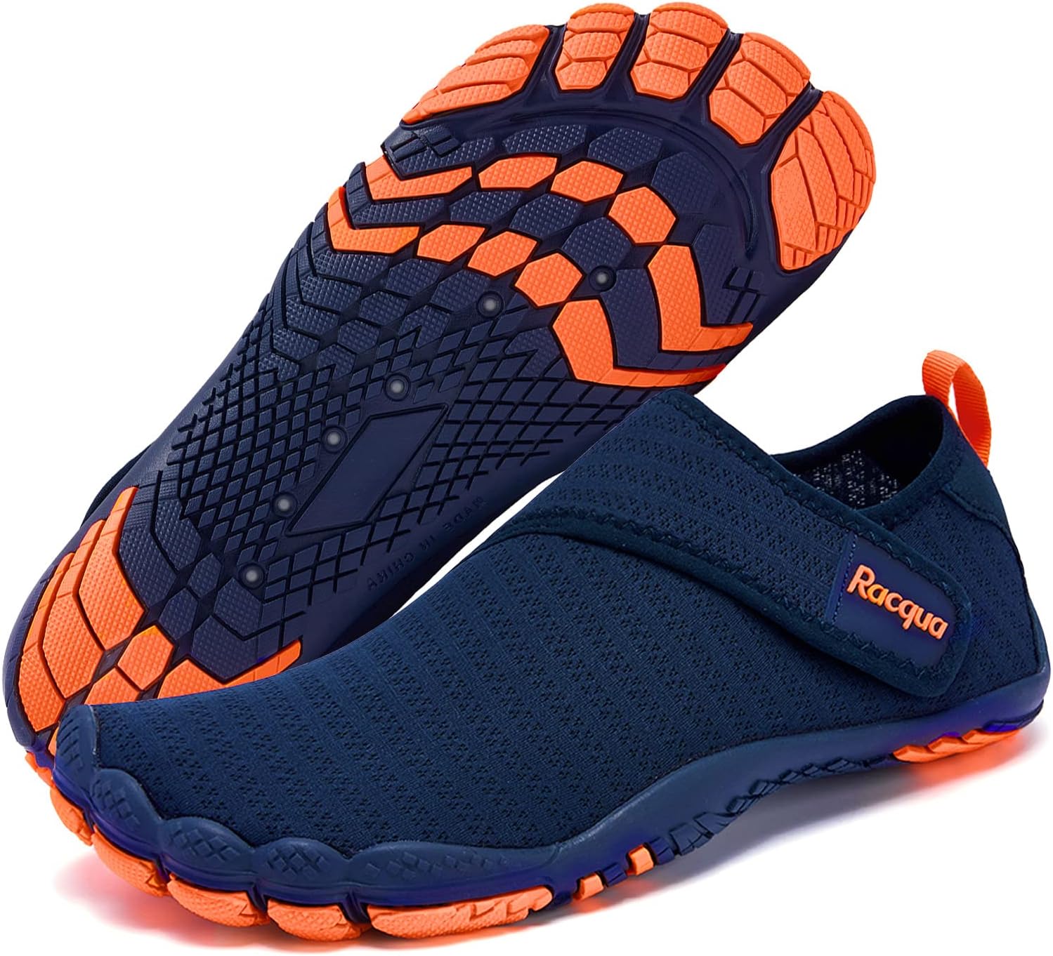 

Мужские и женские водные слипоны Racqua, быстро сохнущие босоножки, легкие аква туфли для пляжа, плавания, бассейна, походов и спорта, оранжевый