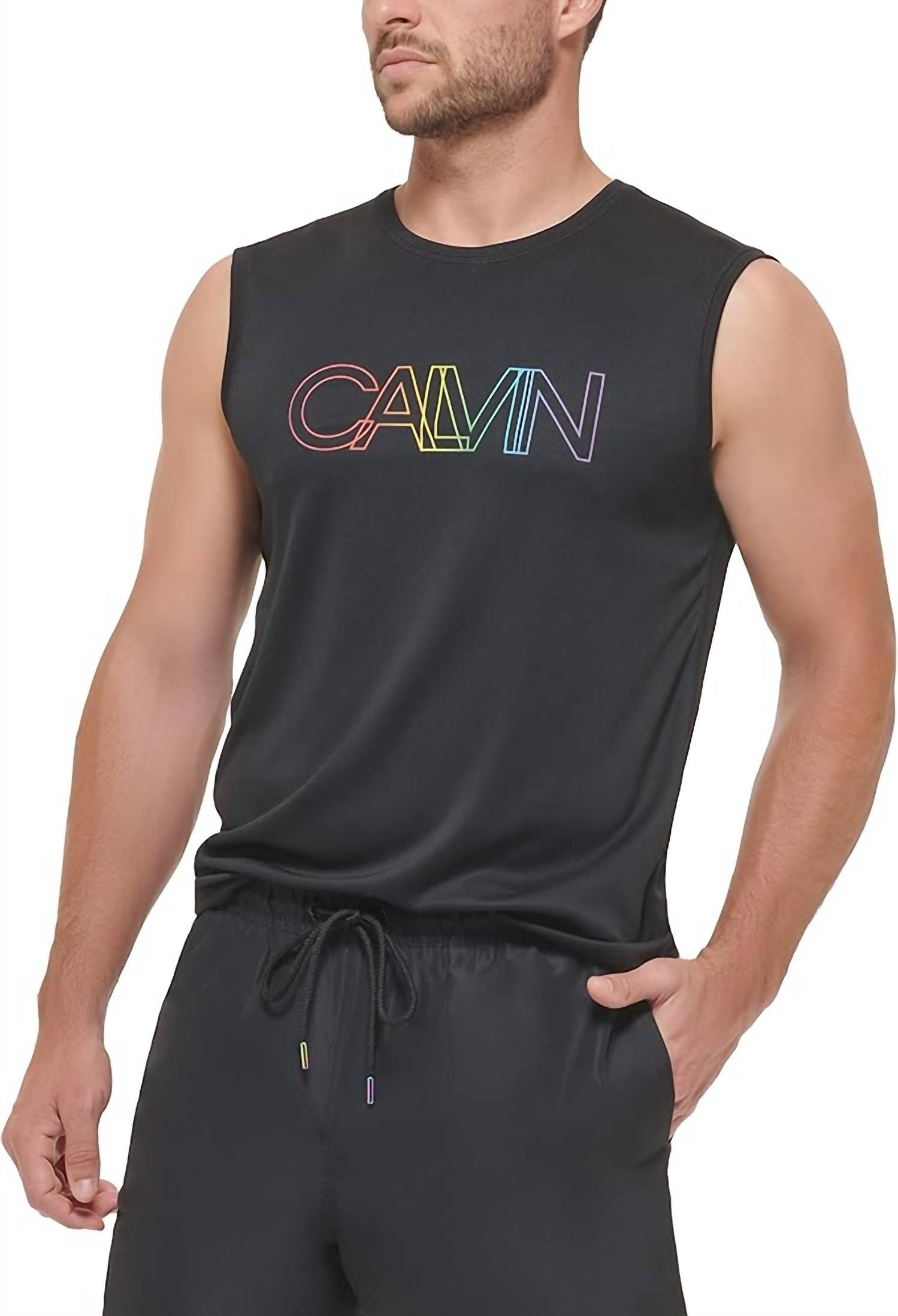 

Мужской топ Standard Rainbow Collection черного цвета Calvin Klein