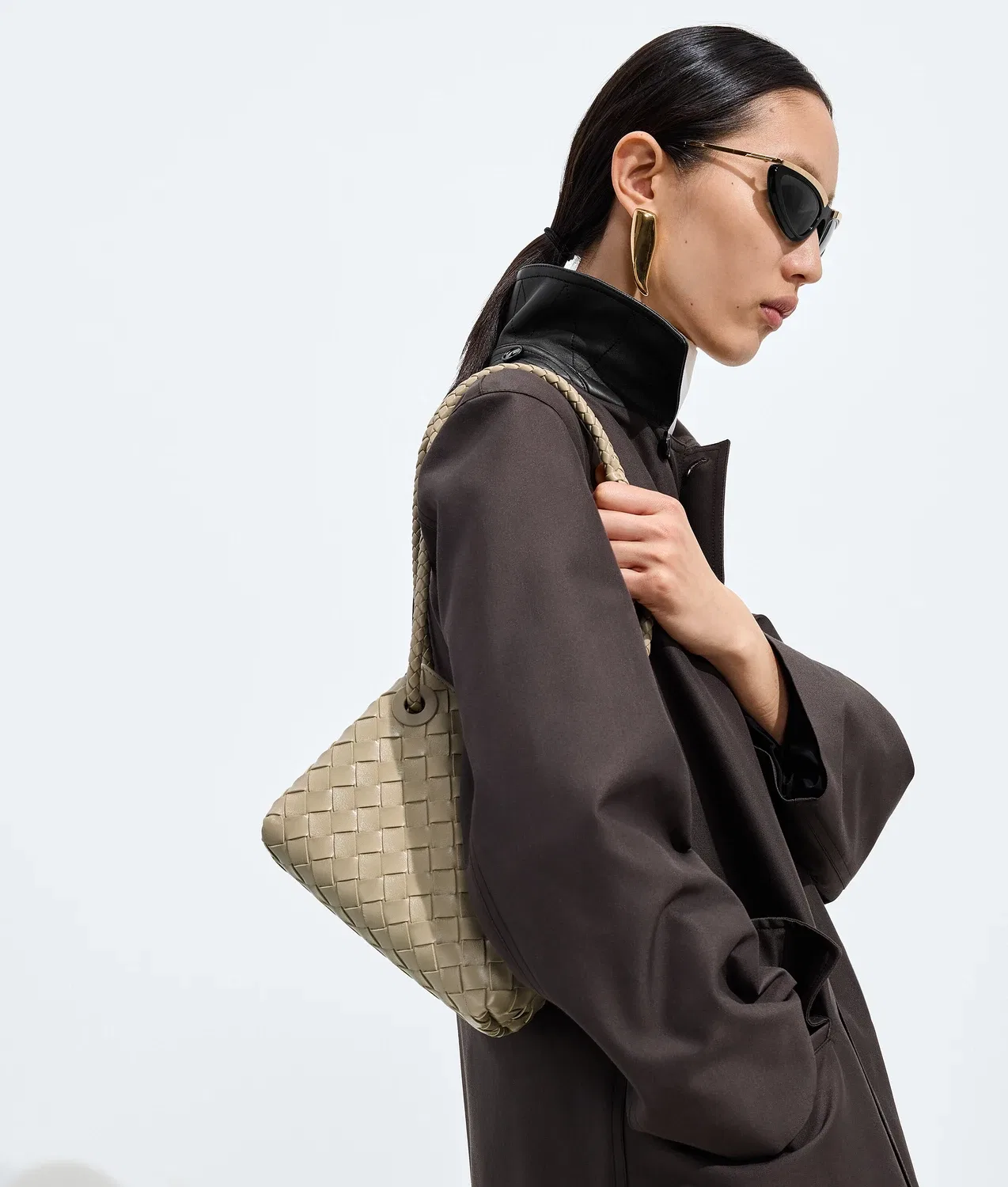 Мини Андиамо BOTTEGA VENETA, бежевый — фото 2