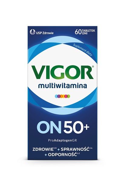 

Vigor Multiwitamina On 50+ поливитамины для мужчин, 60 шт.