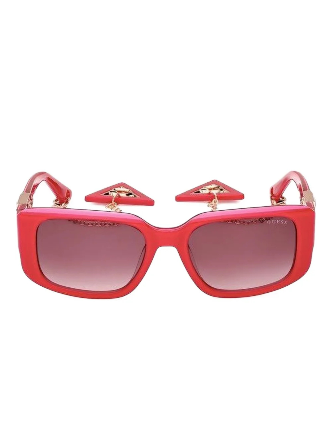 

Солнцезащитные очки GUESS EYEWEAR в прямоугольной оправе, розовый