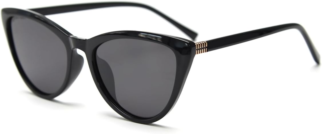 

Поляризованные солнцезащитные очки в стиле ретро для женщин, линзы «кошачий глаз» Tr90, защита от УФ-излучения UV400, аксессуары для женщин, солнцезащитные очки для женщин weiyuchen, Black