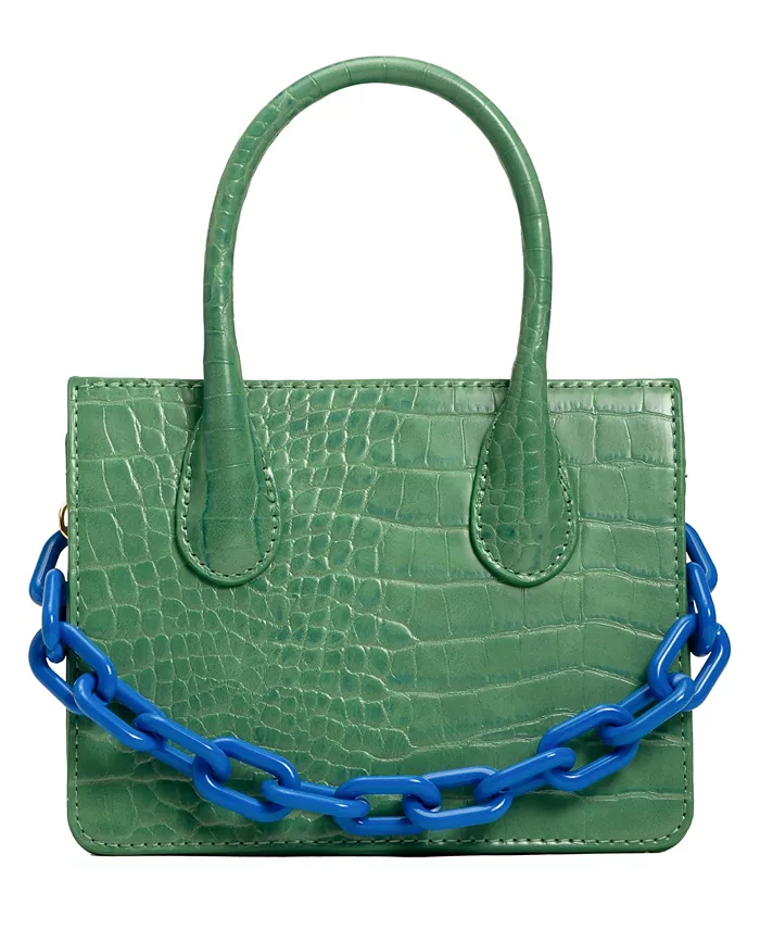 

Мини-сумка кроссбоди Kenzie Chain Croc из искусственной кожи LIKE DREAMS, зеленый