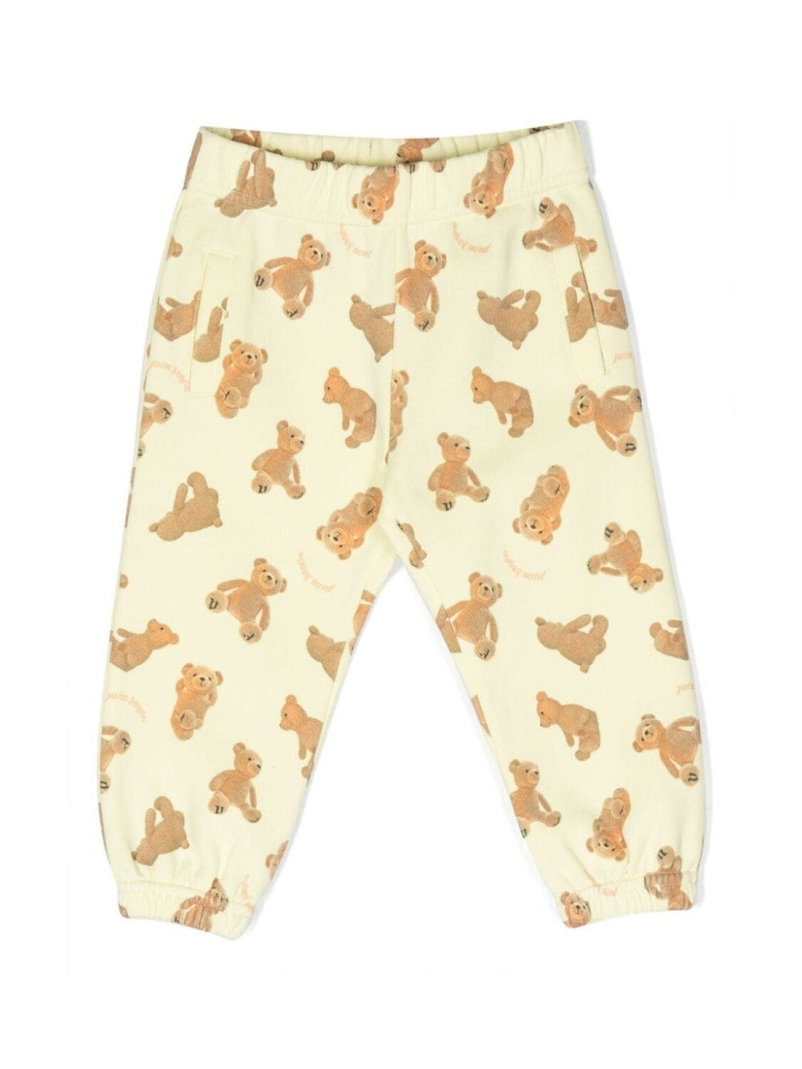 

Palm Angels Kids брюки с принтом Teddy Bear, желтый