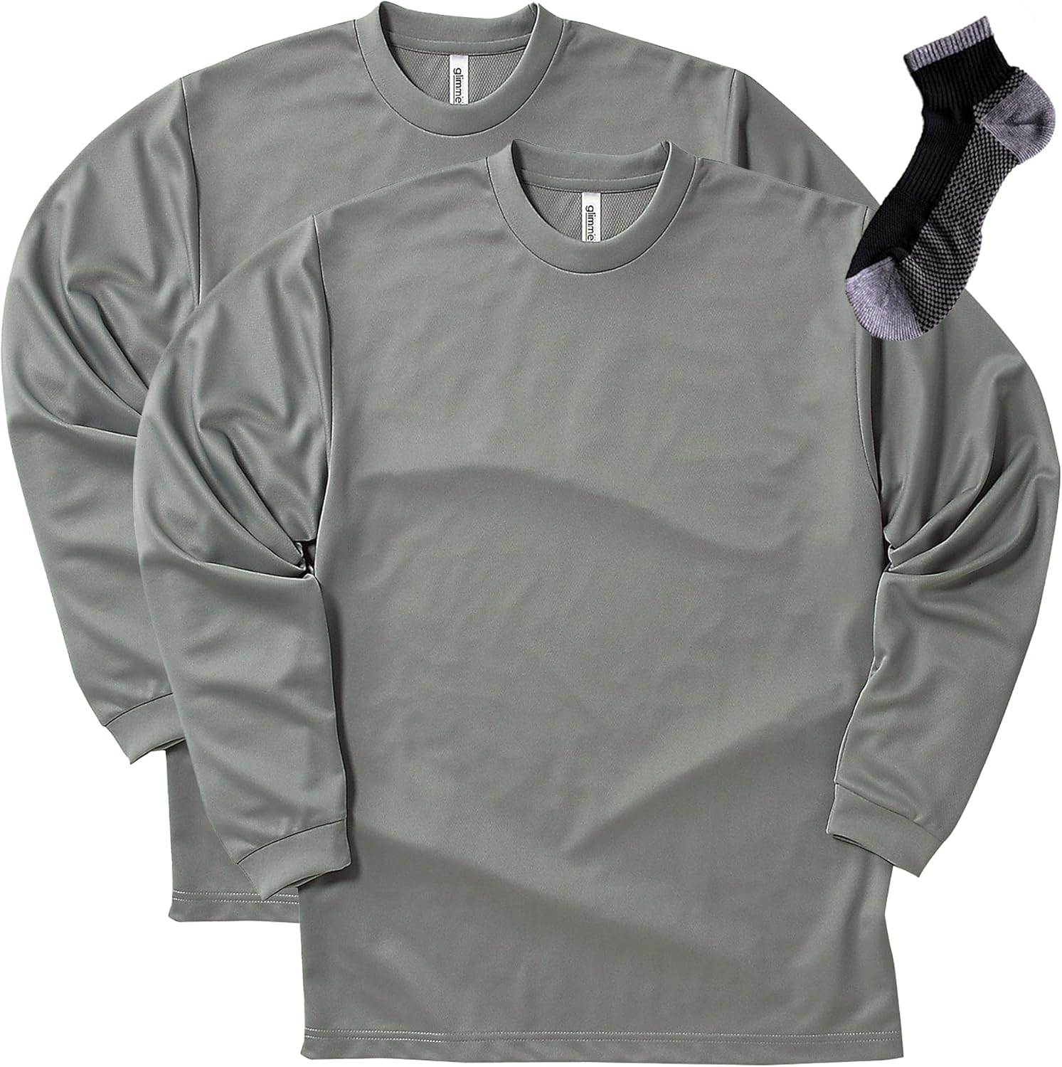 

Футболка с длинными рукавами и круглым вырезом Glimmer 00304-ALT, сухая, 113 г (4,4 унции), серый