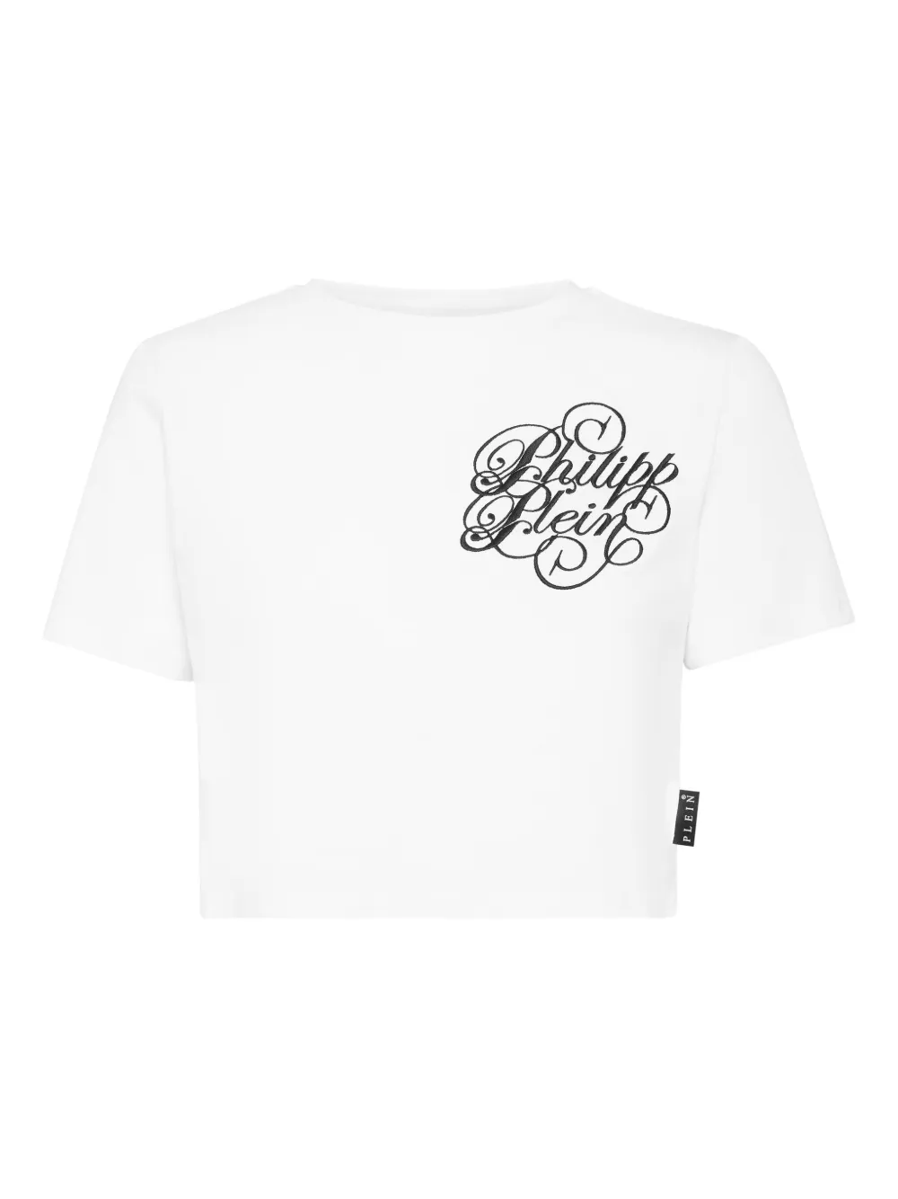 

Укороченная футболка с логотипом Philipp Plein, белый