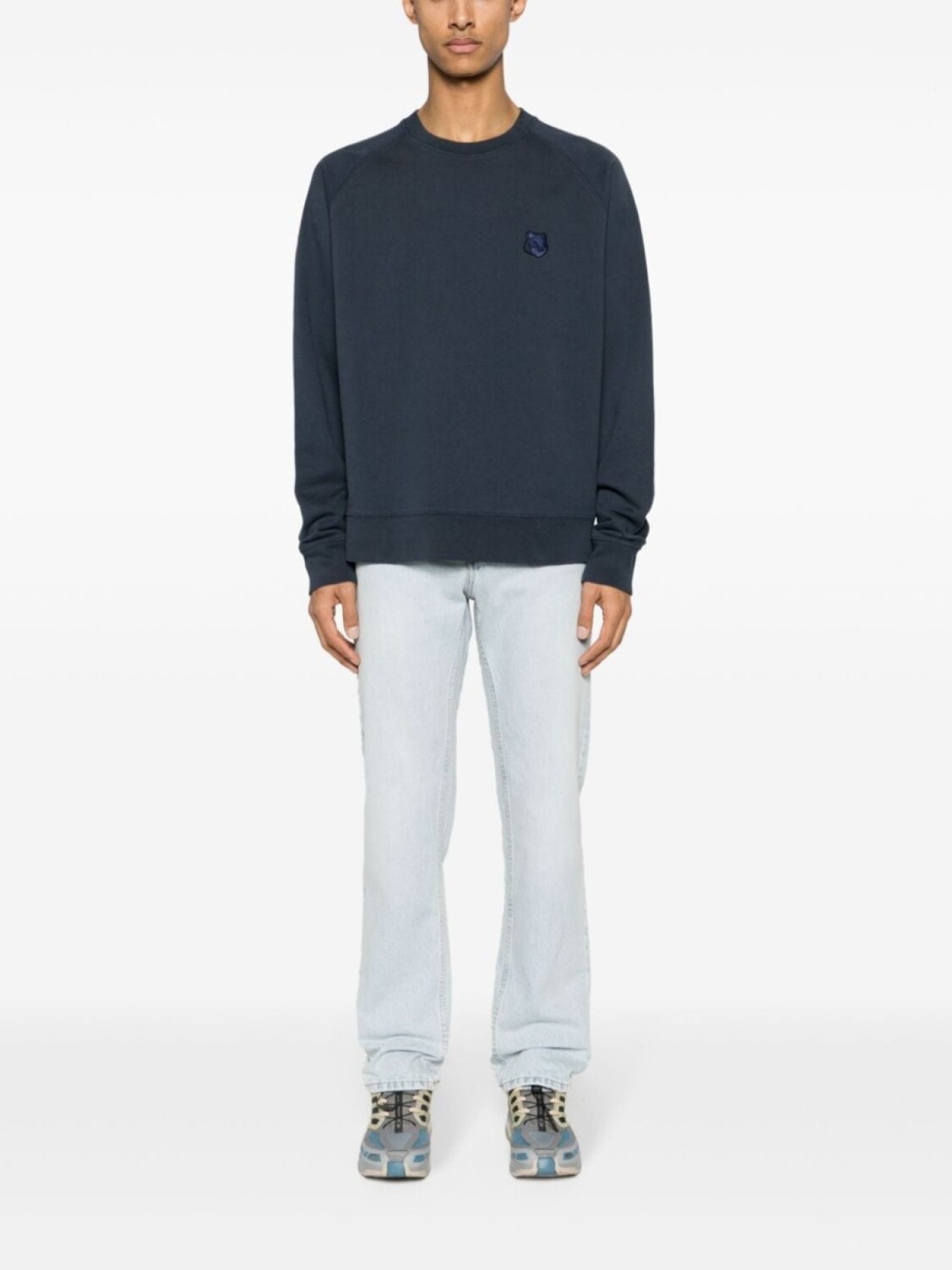 

Maison Kitsuné толстовка с нашивкой, синий
