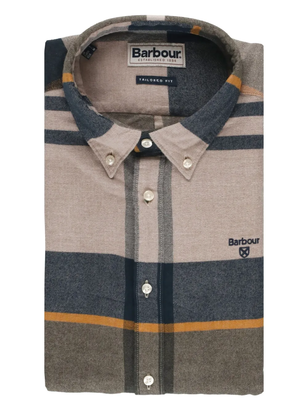 

Клетчатая рубашка на пуговицах Barbour, нейтральный
