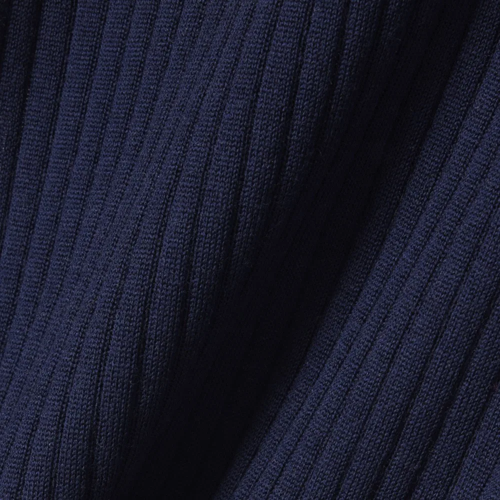 Свитер Lacoste из мериносовой шерсти, короткий рукав, тёмно-синий — фото 3