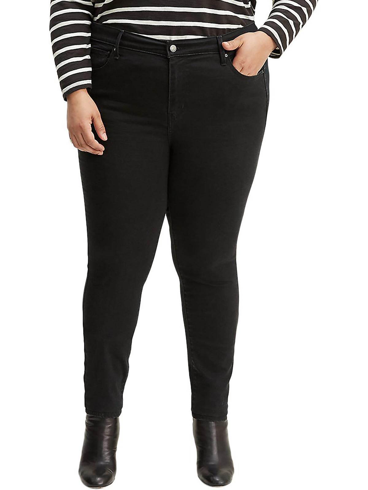 

Плюс 751 женские узкие джинсы с высокой посадкой Levi's, цвет black peony