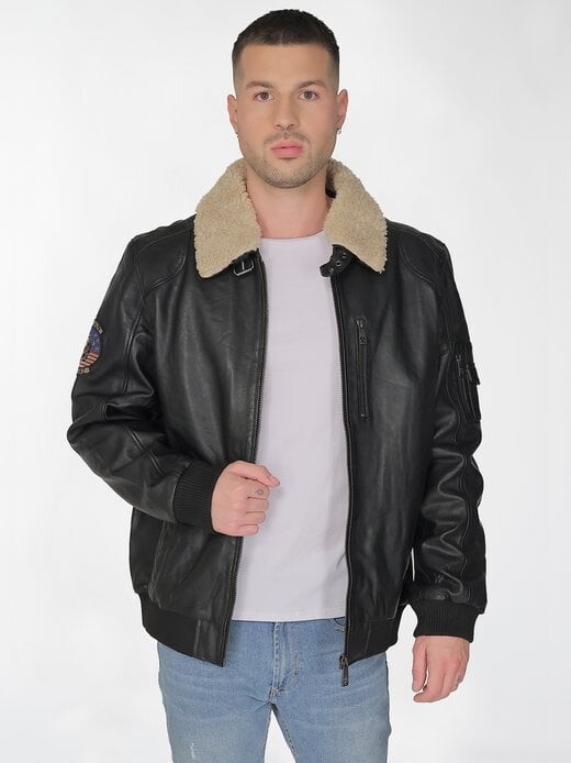 

Кожаный пиджак Topgun, черный