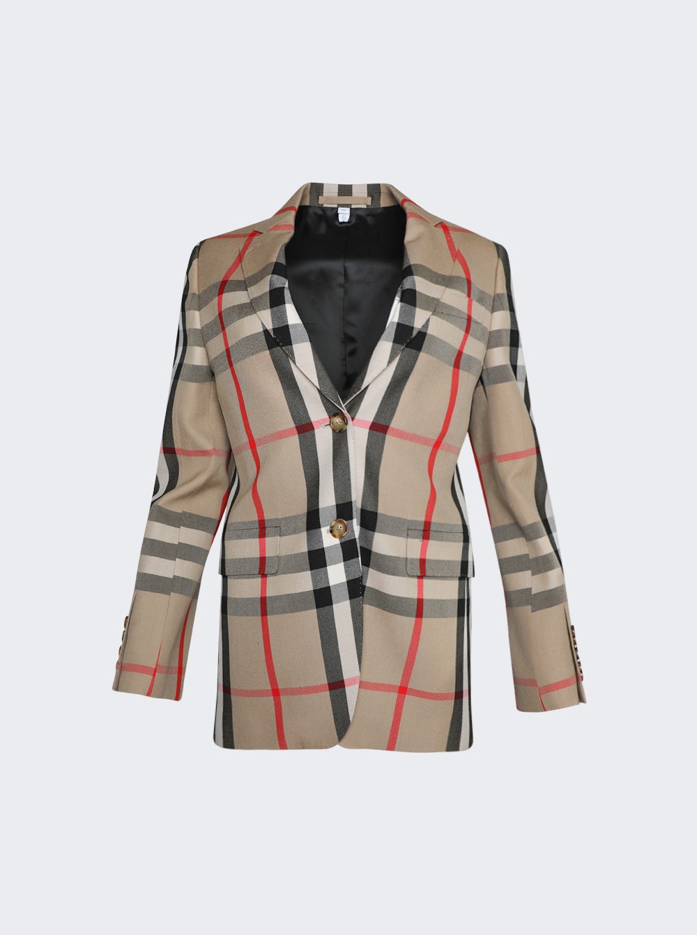 

Пиджак из шерстяной ткани в клетку Burberry, цвет archive beige check