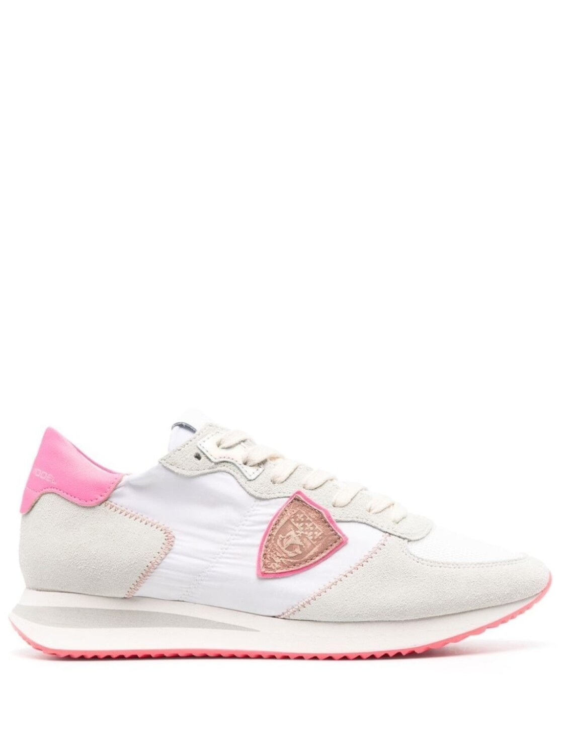 

Кроссовки Philippe Model With Logo Patch, белый/розовый