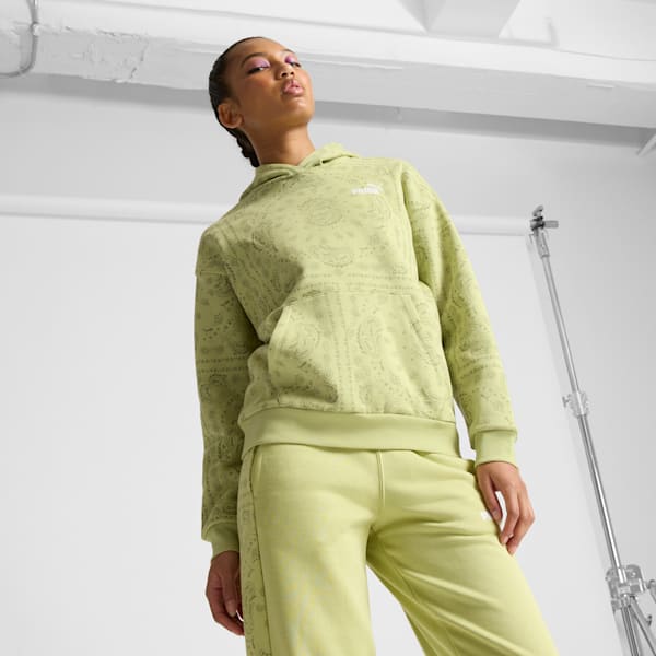 

Женская толстовка с рисунком Puma Essentials Paisley, зеленый