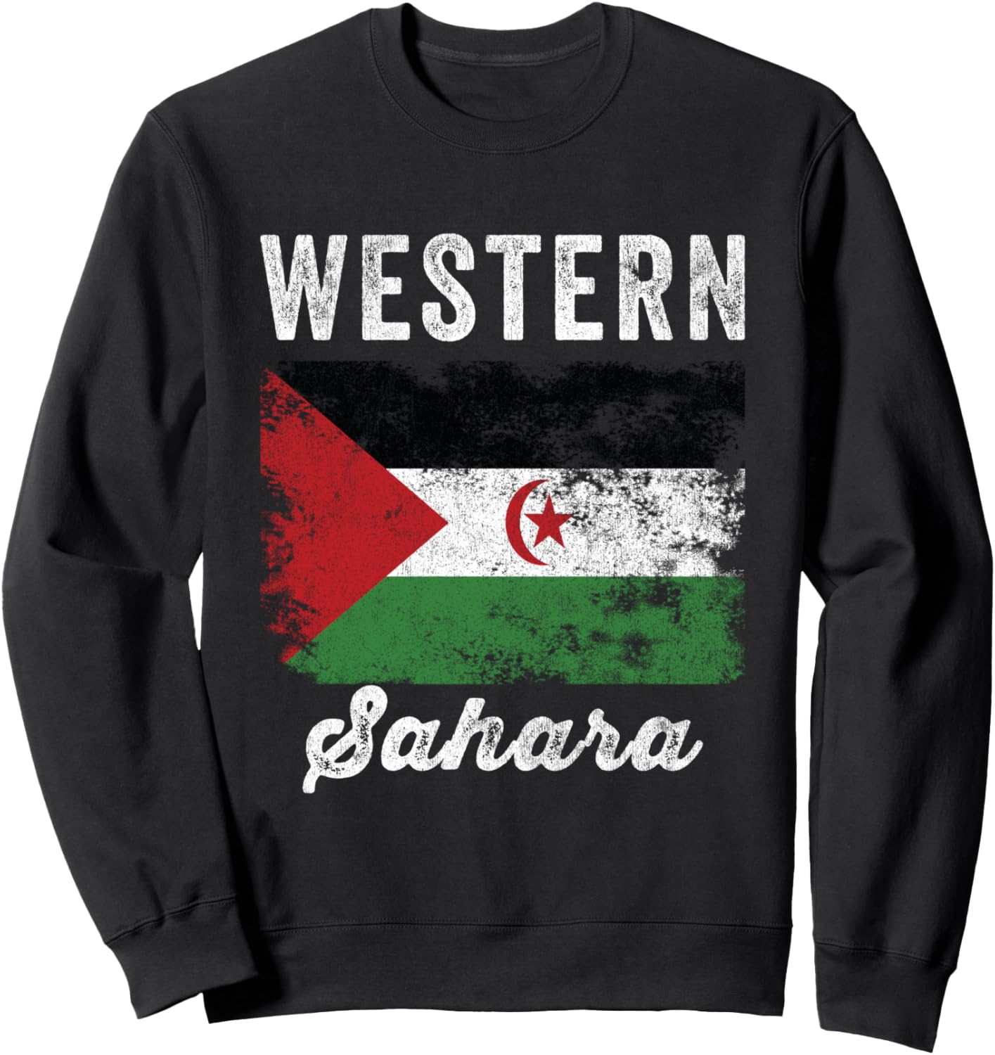 

Антикварный флаг Западной Сахары - Толстовка с флагом Сахары Western Sahara Flag Nation, черный