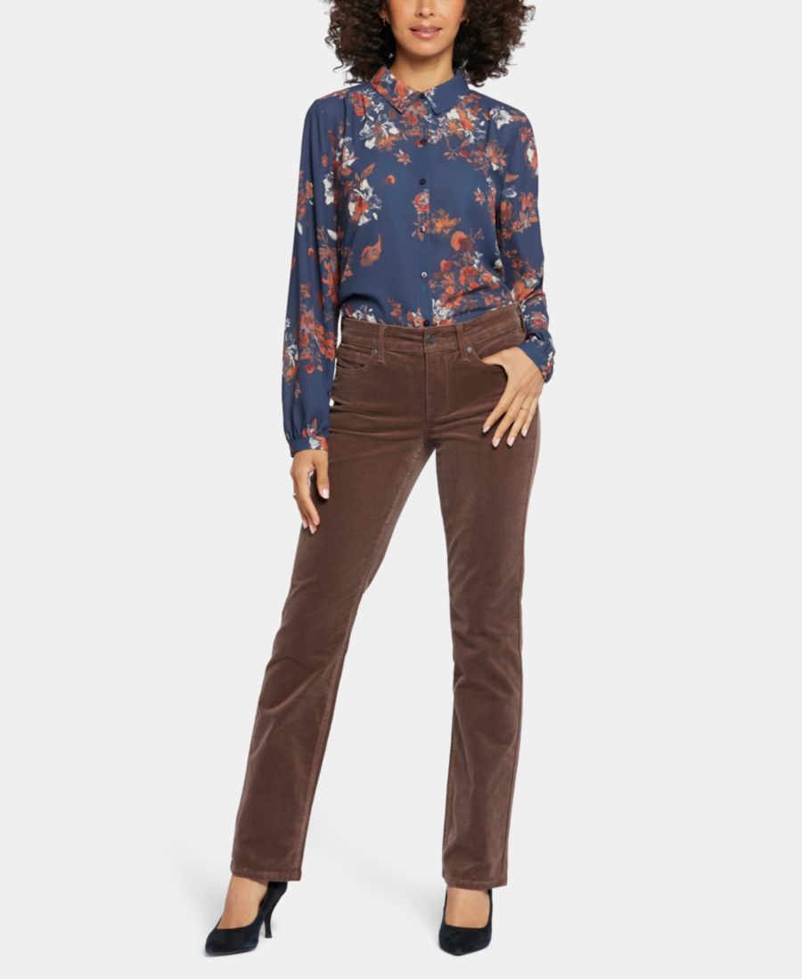 

Женские вельветовые прямые джинсы "Мэрилин" NYDJ, Mink