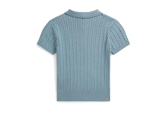 Свитер с кабельным узором мини-кабель Polo Ralph Lauren Kids, Cargo Green — фото 2