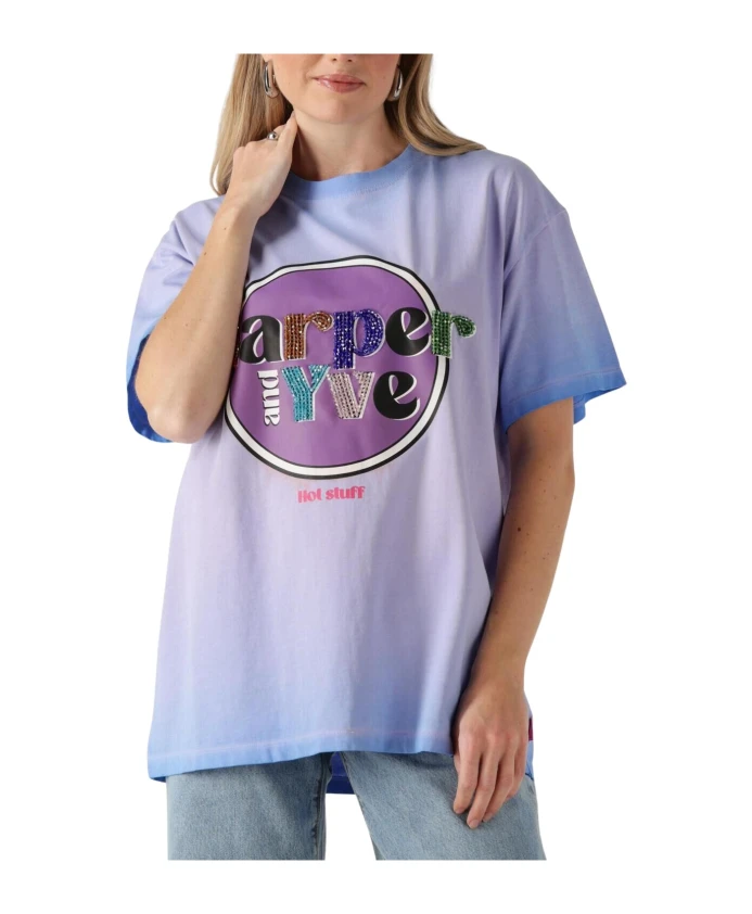 

Красивая фиолетовая футболка Hot Stuff Harper & Yve, мультиколор, Фиолетовый, Красивая фиолетовая футболка Hot Stuff Harper & Yve, мультиколор