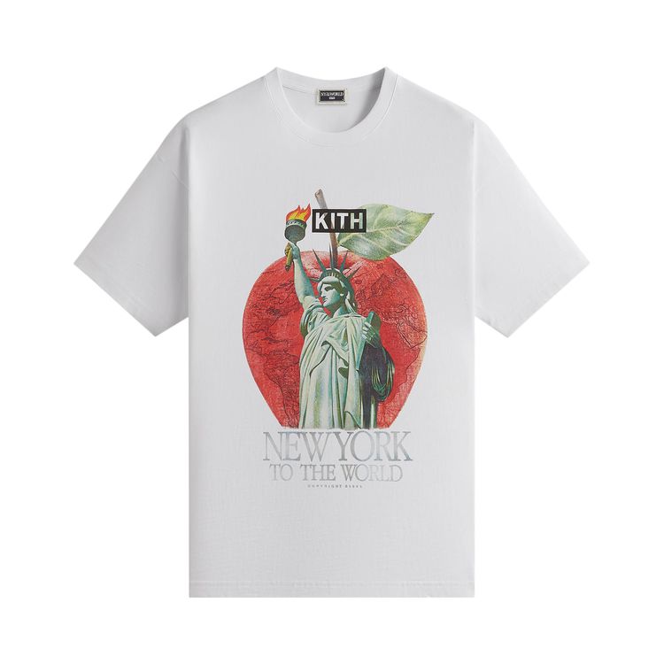 

Футболка Kith NY to the World Liberty Apple Vintage Tee, белый