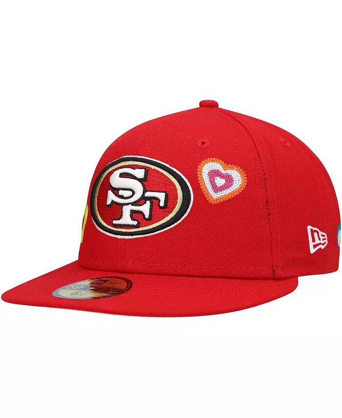 

Мужская приталенная шляпа Scarlet San Francisco 49ers Chain Stitch Heart 59FIFTY New Era, красный