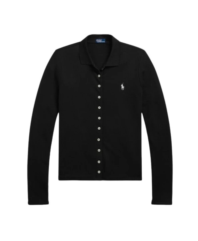 

Рубашка-Поло с длинными рукавами и пуговицами. Polo Ralph Lauren, черный