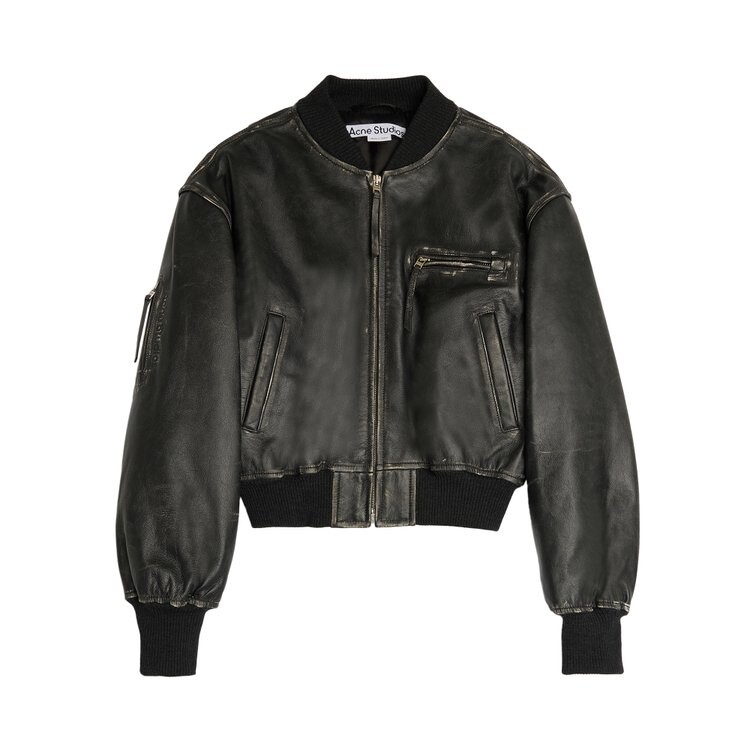 

Куртка Acne Studios Leather Jacket, черный