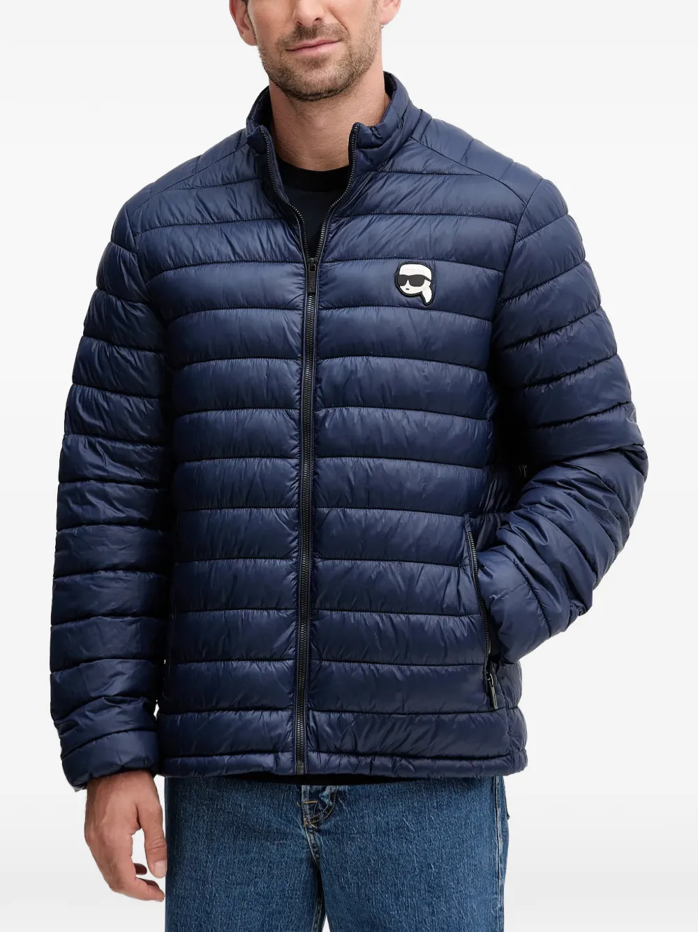 

Стеганая куртка с логотипом Karl Lagerfeld, синий