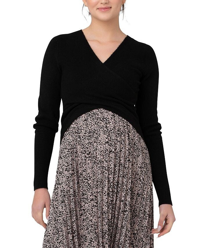 

Вязаный свитер для кормящих мам Ripe Maternity Willa, черный