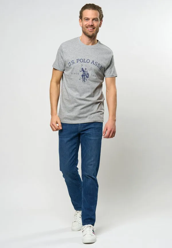 Футболка с принтом умарчибальда U.S. Polo Assn., Grey Melange — фото 2