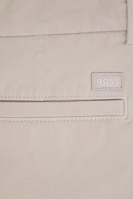 Шорты из эластичного хлопка BOSS, бежевый — фото 4