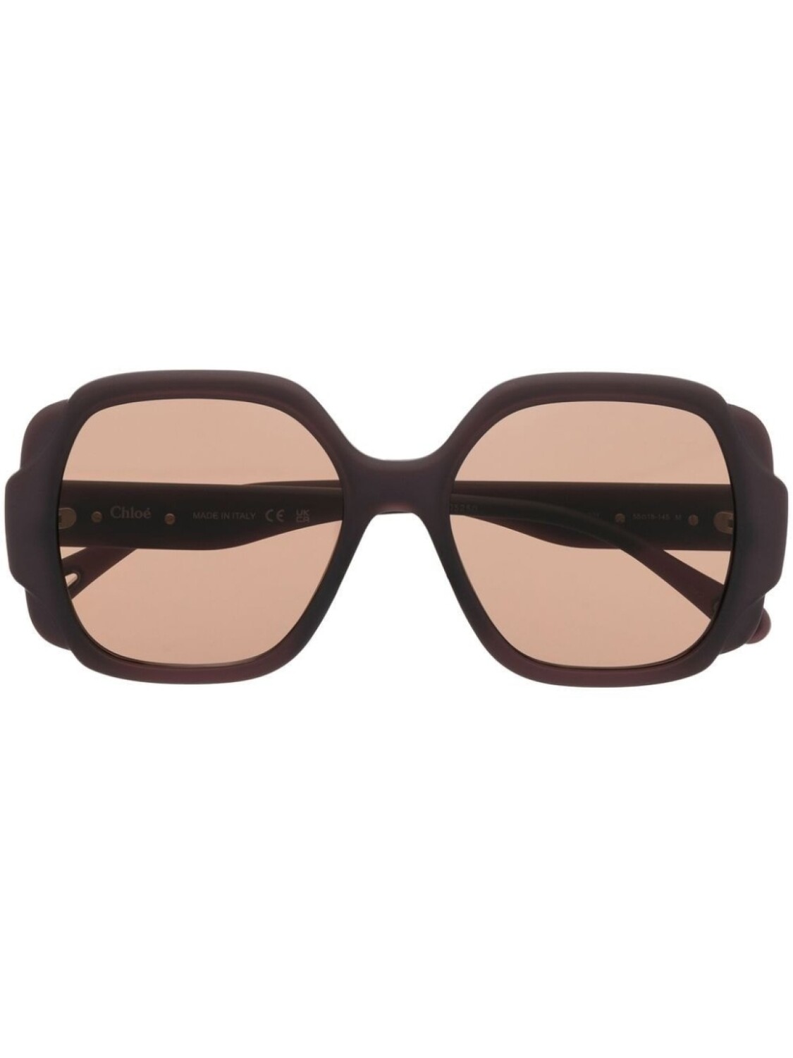

Chloé Eyewear солнцезащитные очки в квадратной оправе, коричневый